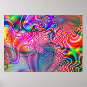 GROOVY TRIPPY PSYCHEDELIC AFFISCHER - BÄST KONST