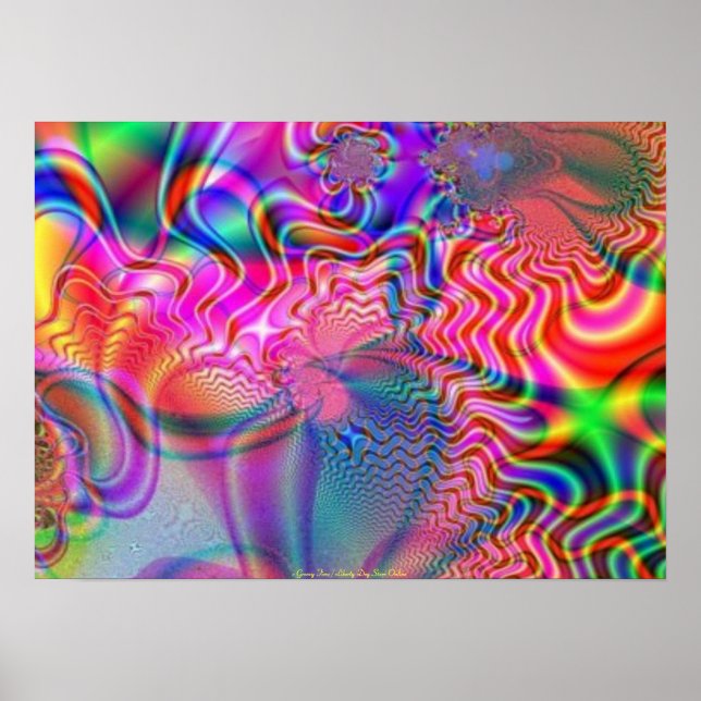 GROOVY TRIPPY PSYCHEDELIC POSTER - BÄSTA KONT (Framsidan)