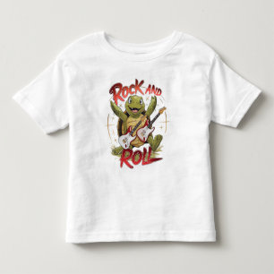 Groovy Turtle Rockout Rock and roll T Shirt