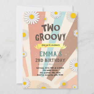 Groovy tusenskönor hippie 60-tals inbjudan