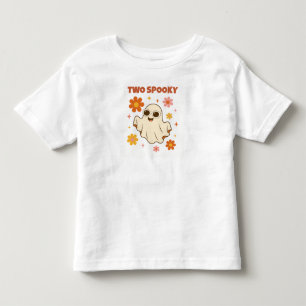 Groovy Två Kusliga Födelsedagsbarn Spöke Småbarn T Shirt