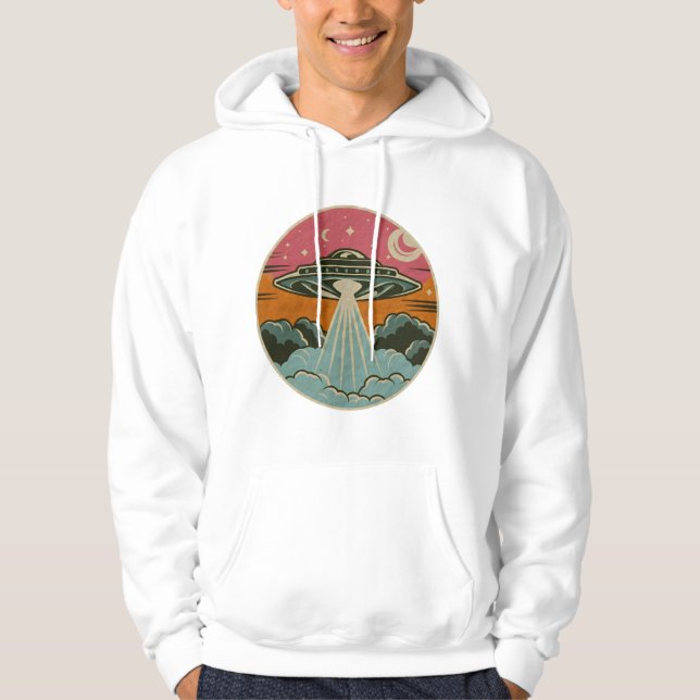 Groovy Ufo Beam Hoodie (Framsida)