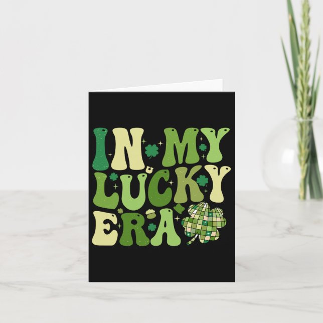 Groovy under min lyckliga era St Patrick's Day Sha Kort (Framsida)
