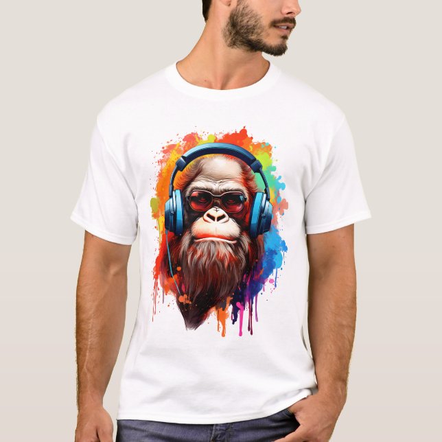 Groovy Urban Ape i Tunes T Shirt (Framsida)