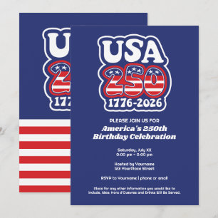 Groovy USA 250 - Amerikas 250-årsfest Inbjudningar