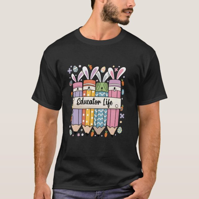Groovy utbildare liv påskharen undervisning påsk  t shirt (Framsida)