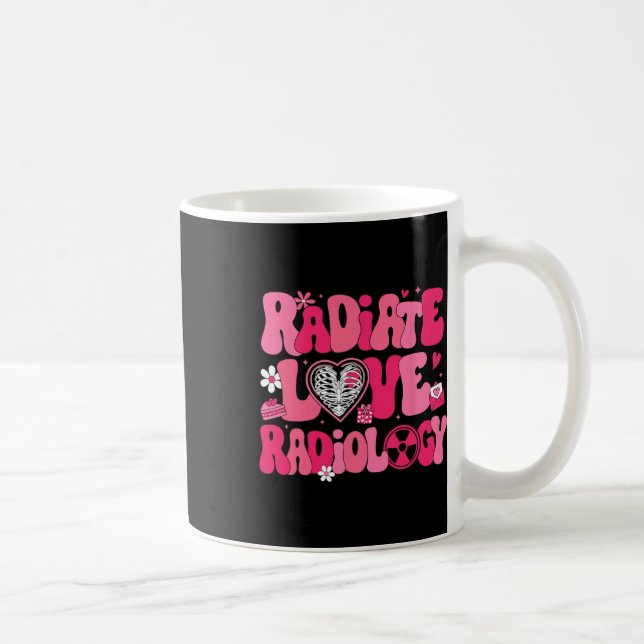 Groovy Utsända Kärlek Radiologi Röntgensjuksköters Kaffemugg (Höger)