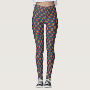 Groovy Vågigt trippelsockelkontroll av Orangens Ro Leggings