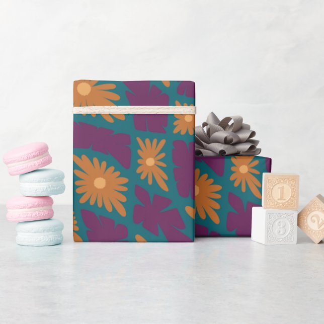 Groovy Vågigt trippelsockelkontroll av Orangens Ro Presentpapper (Baby Shower)