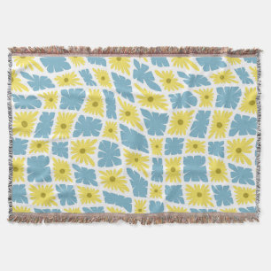 Groovy Vågigt trippelsockelkontroller Gult Blue Filt