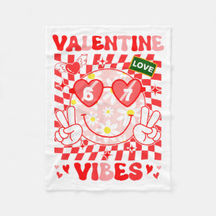 Groovy Valentine-vibbar Gott Alla Hjärtans Dag Tje Fleecefilt