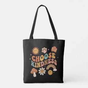 Groovy Välj Vänlighet Retro 70-tal Vintage Positiv Tygkasse
