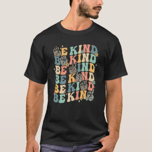 Groovy Var Snäll Teckenspråk ASL Fingerstavning K T Shirt