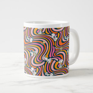 Groovy Vibes Lila Mönster Jumbo Mugg