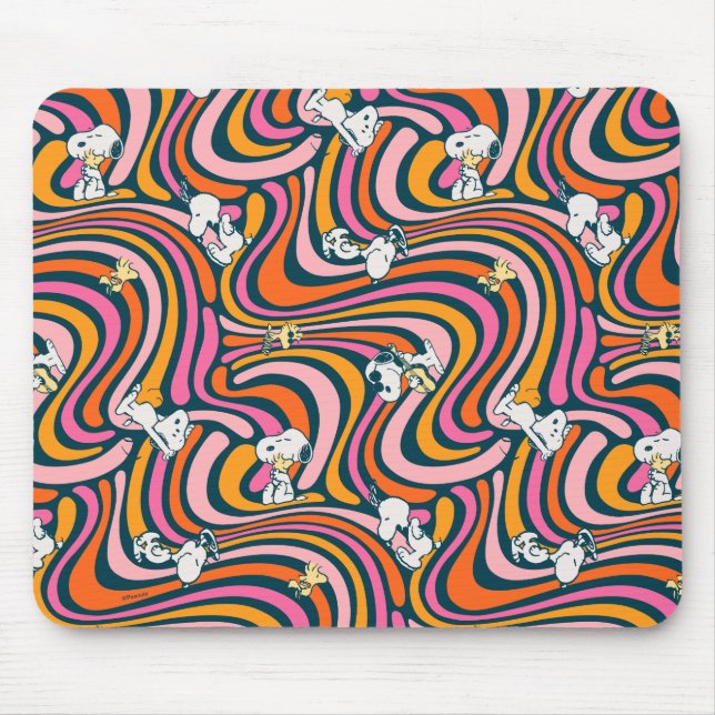 Groovy Vibes Lila Mönster Musmatta (Framsidan)