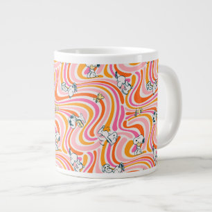 Groovy Vibes Orange Mönster Jumbo Mugg