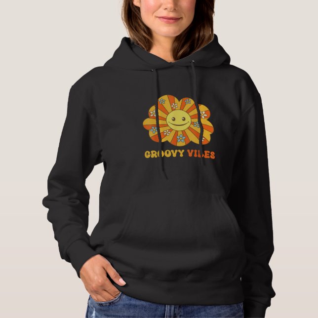 Groovy Vibes Seventies Sixties 60s 70s Hippy Retro T Shirt (Framsida)