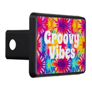 Groovy Vibes Tie Dye Anpassade Dragkroksskydd