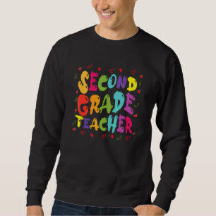 Groovy Vintage 2:a andra klass lärare tillbaka til Lång Ärmad Tröja
