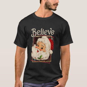 Groovy Vintage Rosa Jultomten Tro jul T Shirt