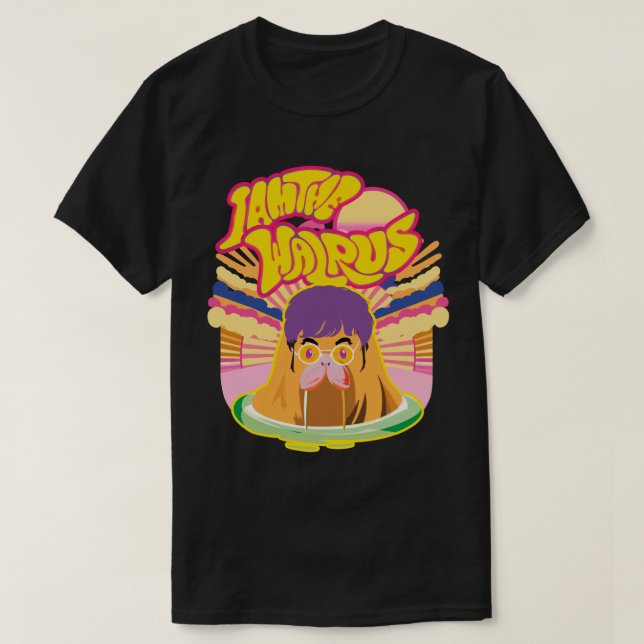 Groovy Walrus - Retro Sten Vibes T Shirt (Design framsida)