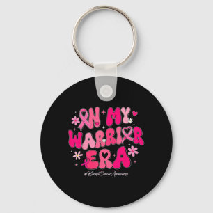 Groovy Warrior Vibes Bröstcancer Medvetenhet Rosa Nyckelring
