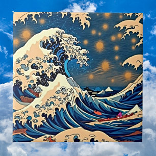 Groovy Wave Retro Ceramic Tile Fold Vintage Vibes Kakelplatta