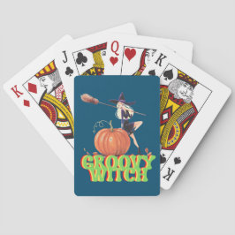 GROOVY WITCH Lustig Halloween-häxor Casinokort