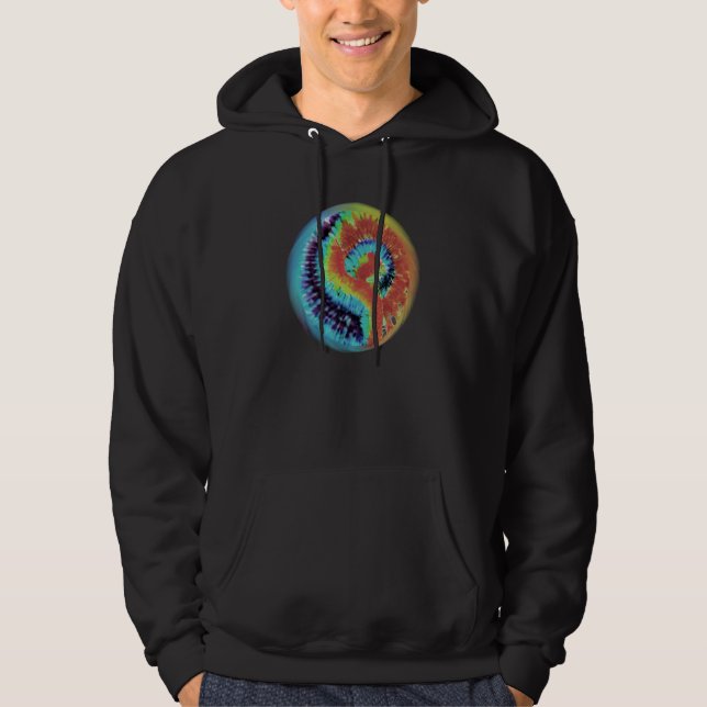 Groovy YIN YANG Vibes Yoga Meditation Chi Gong Yin Hoodie (Framsida)