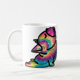 Groovy Yoga Bulldog: Funny Tie Dye Färg Kaffemugg