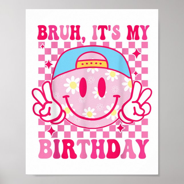 Groovy's my Birthday Women Tonåring flickorna Kids Poster (Framsidan)