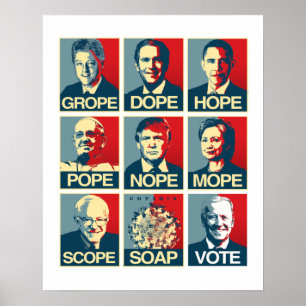 Grope Dope Hope påve påve neope Mope Scope Soap Bi Poster