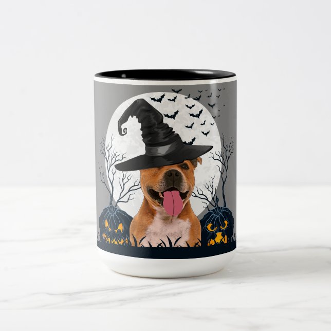 GroptjurHalloween pumpa lappar Två-Tonad Mugg (Center)