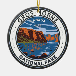Gros Morne National Park Canada Travel Art Vintage Julgransprydnad Keramik