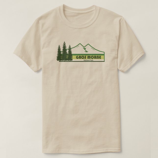 Gros Morne National Park Grönt Rand T Shirt (Design framsida)
