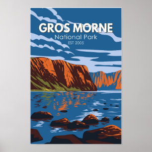 Gros Morne National Park Kanada Resa Konst Vintage Poster