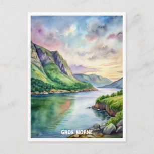Gros Morne National Park Watercolor Painting Vykort