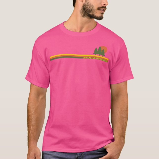 Gros Morne nationalpark Gräs Träd Sol T Shirt (Framsida)