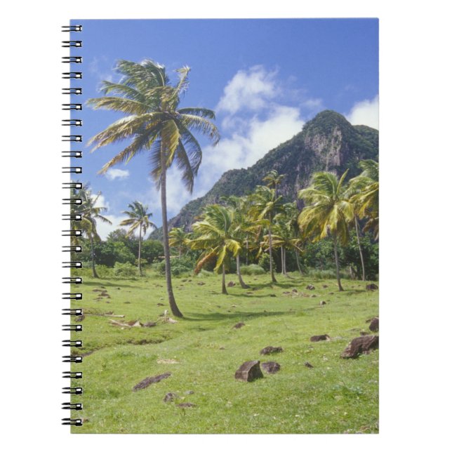 Gros Piton-vy längs den historiska leden i Anteckningsbok (Framsidan)