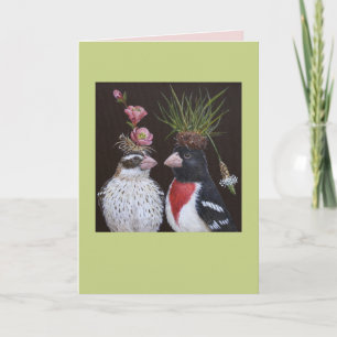 Grosbeak bröllop-kort kort
