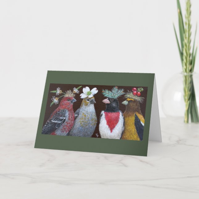 Grosbeak Party-hälsningskort Kort (Framsida)