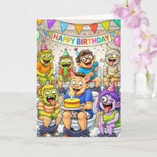 Gross Humor Kids Birthday Party Toilet Theme Kort
