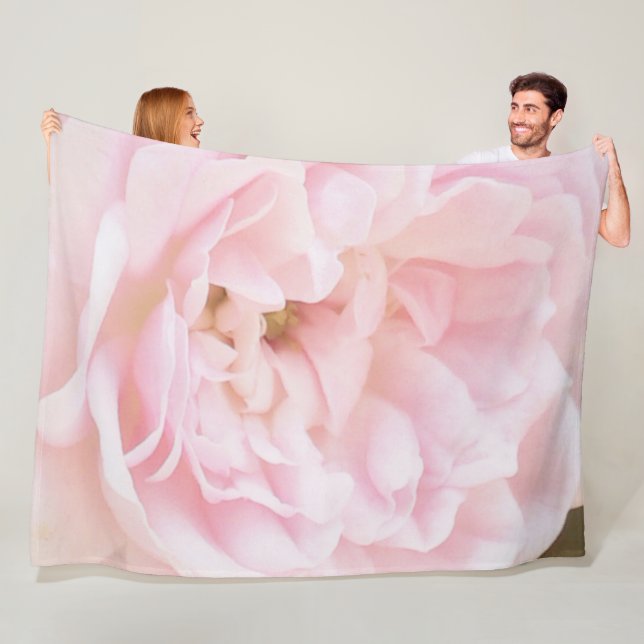 grosse Fleecedecke "Roses", rosa Fleecefilt (På plats)