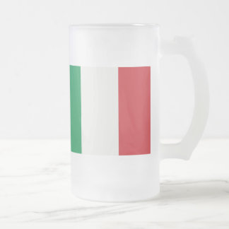 Große Glastasse Italien Fahne Frostat Ölglas