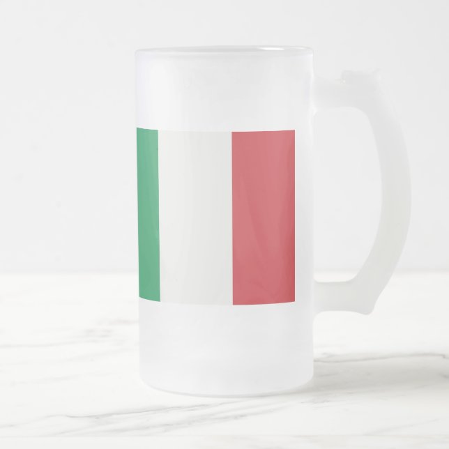 Große Glastasse Italien Fahne Frostat Ölglas (Höger)