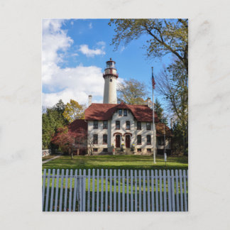 Grosse Point Lighthouse i Evanston, IL Vykort