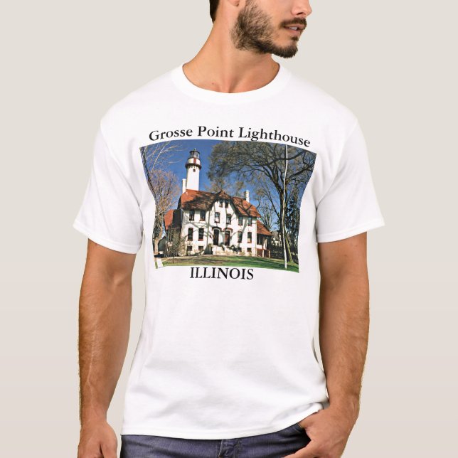 Grosse Point Lighthouse, IllinoisT-Shirt Tröja (Framsida)