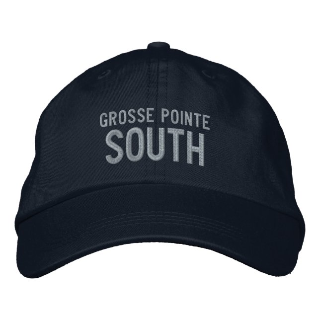 Grosse Pointe South High School Baseball Hat Broderad Keps (Framsida)