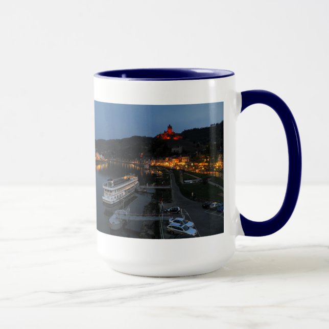 Große Ringer Tasse pulverblau Cochem an der Mosel Mugg (Höger)