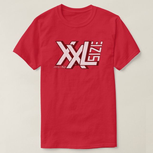 Grösse XXL - SIZE XXL - my Number  Designerschrift T Shirt (Design framsida)